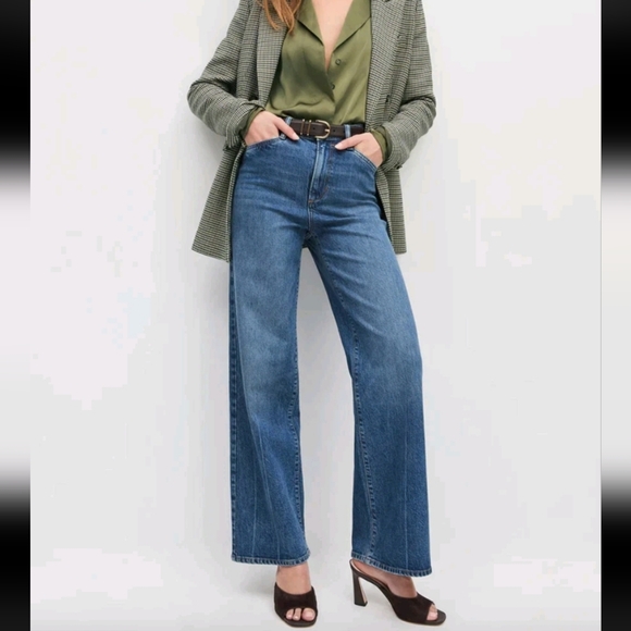 Favorite Daughter The Mischa Wide-Leg Jeans Women's 24 Cambell Blue - Picture 1 of 12